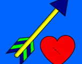 Disegno Freccia e cuore  pitturato su GABRI E ALESSIO