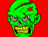 Disegno Zombie pitturato su anónimo