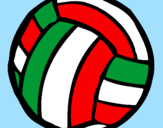 Disegno Pallone da pallavolo  pitturato su federica