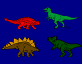 Disegno Dinosauri di terra  pitturato su piero4