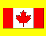 Disegno Canada pitturato su elena