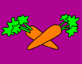 Disegno carote  pitturato su giada