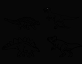 Disegno Dinosauri di terra  pitturato su Antonino