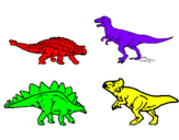 Disegno Dinosauri di terra  pitturato su yousef