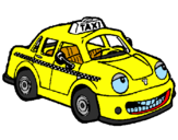 Disegno Herbie Tassista  pitturato su taxi zaira e lulù