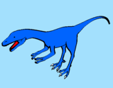 Disegno Velociraptor II pitturato su Leonardo