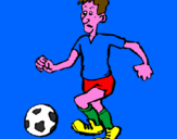 Disegno Giocatore di calcio  pitturato su luigi