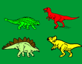 Disegno Dinosauri di terra  pitturato su francesco e chiara e mia 
