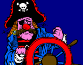 Disegno Capitano dei pirati  pitturato su corsaro nero