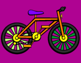 Disegno Bicicletta pitturato su oliver