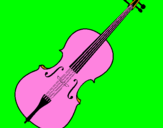 Disegno Violino pitturato su arianna 