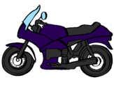 Disegno Motocicletta  pitturato su vinceno
