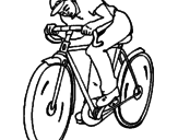 Disegno Ciclismo pitturato su Ciclista