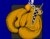 Disegno Guantoni da pugilato pitturato su RICCARDO B