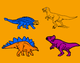 Disegno Dinosauri di terra  pitturato su FLAVIO