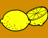 Disegno limone  pitturato su mery alice
