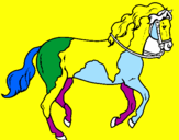 Disegno Cavallo 5 pitturato su vincenzo