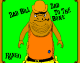 Disegno Bad Bill pitturato su alex
