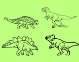 Disegno Dinosauri di terra  pitturato su Antonino