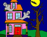 Disegno Casa del terrore pitturato su Nausicaa