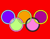 Disegno Anelli dei giochi olimpici  pitturato su ILARIA