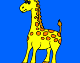 Disegno Giraffa pitturato su giraffotta