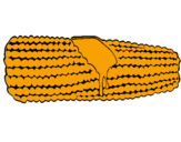 Disegno Pannocchia di mais  pitturato su elia