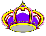 Disegno Corona pitturato su corona 2