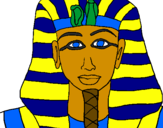 Disegno Tutankamon pitturato su aymane