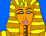 Disegno Tutankamon pitturato su ELENA