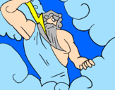 Disegno Zeus pitturato su zeus