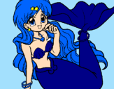 Disegno Sirena pitturato su RosaJole