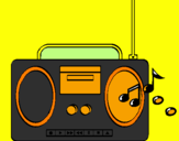 Disegno Radio cassette 2 pitturato su  rekekeoeéiqa´ws~e9w