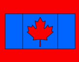Disegno Canada pitturato su rodolfo
