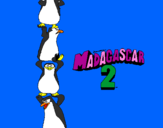Disegno Madagascar 2 Pinguino pitturato su alice