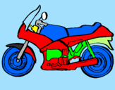 Disegno Motocicletta  pitturato su la moto di supermen