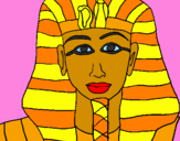 Disegno Tutankamon pitturato su GIADA
