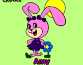Disegno Amy pitturato su Amy