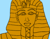 Disegno Tutankamon pitturato su Elisa