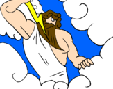 Disegno Zeus pitturato su davide