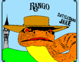 Disegno Rattlesmar Jake pitturato su dinisauro 1