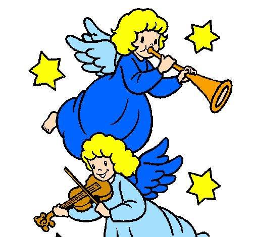 Angeli Di Natale Disegni.Disegno Angeli Musicisti Colorato Da Utente Non Registrato Il 14 Di Novembre Del 2011