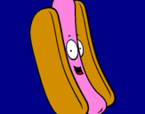 Disegno Hot dog pitturato su domenico