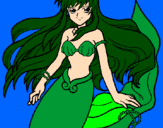 Disegno Sirena pitturato su RosaJole