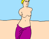 Disegno Venere di Milo pitturato su SOFIA