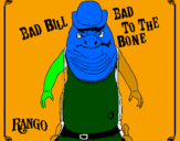 Disegno Bad Bill pitturato su federico boi