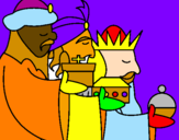 Disegno I Re Magi 3 pitturato su Sara