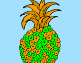 Disegno ananas  pitturato su chiara