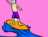 Disegno Surf pitturato su giada