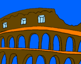 Disegno Colosseo pitturato su  lorenzo